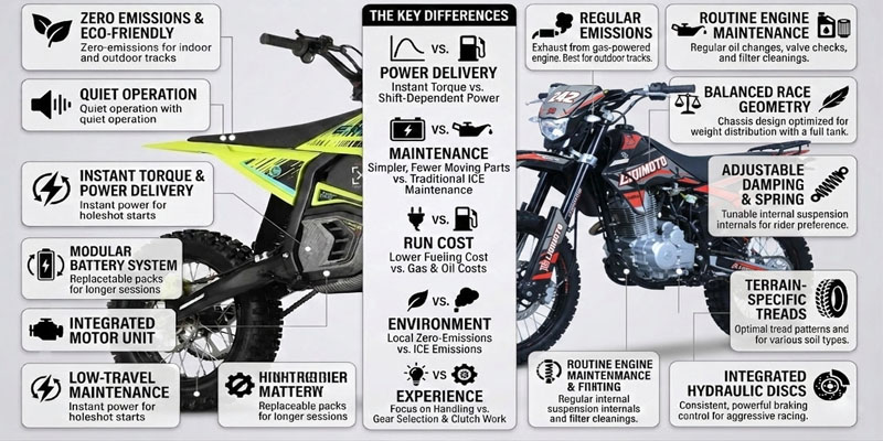 electric vs gas motocross comparison